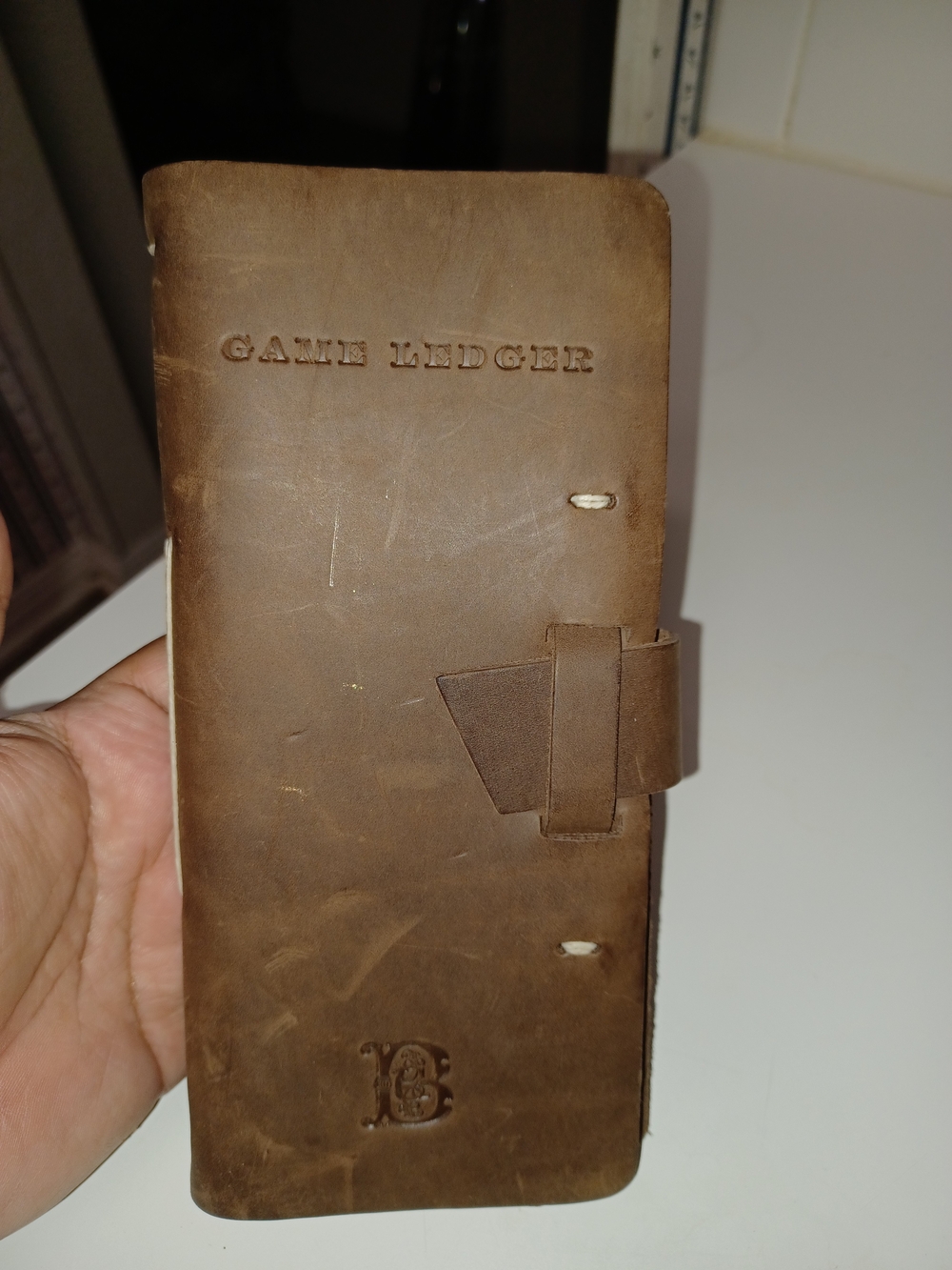 Ruatica Brown Leather Game Ledger Notebook